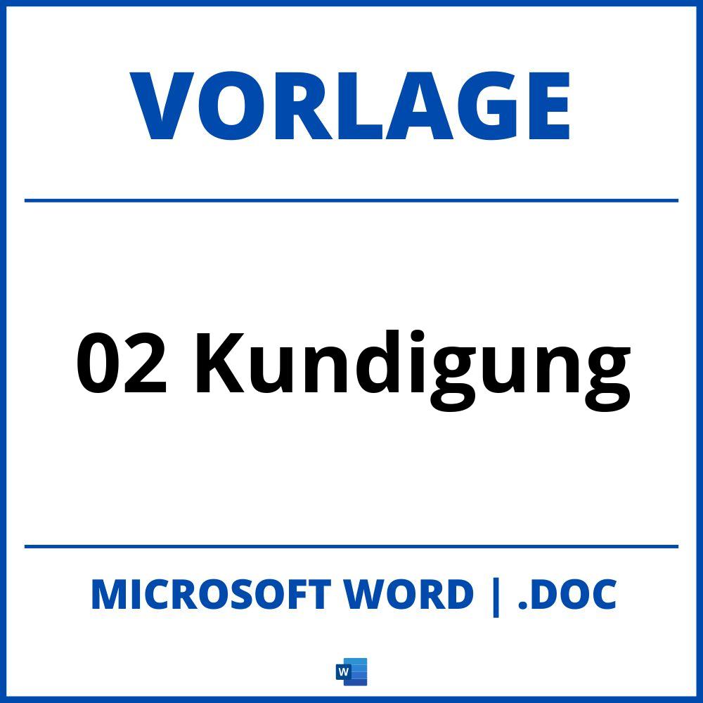 02 Kündigung Vorlage