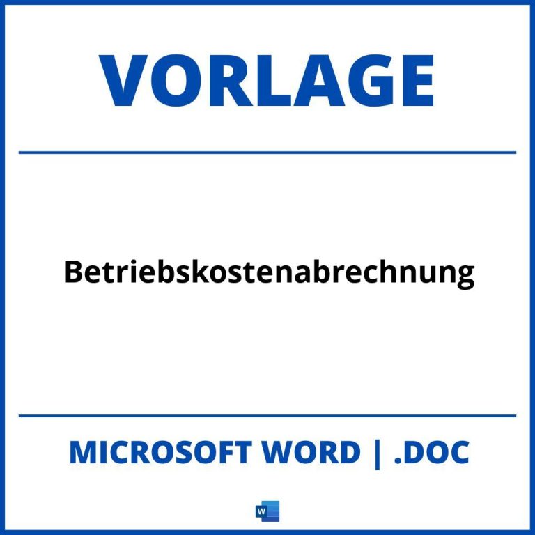 Betriebskostenabrechnung Widerspruch Vorlage WORD