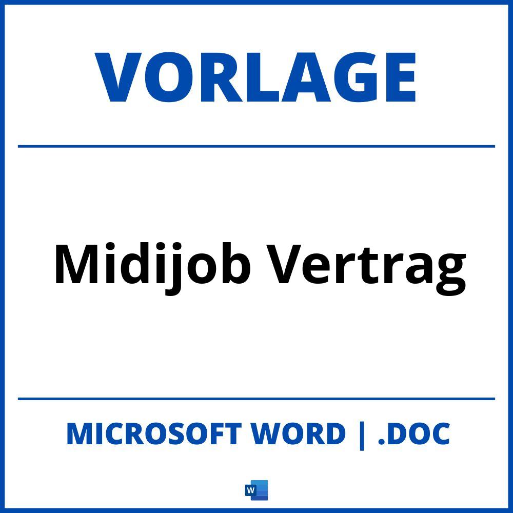 Midijob Vertrag Vorlage